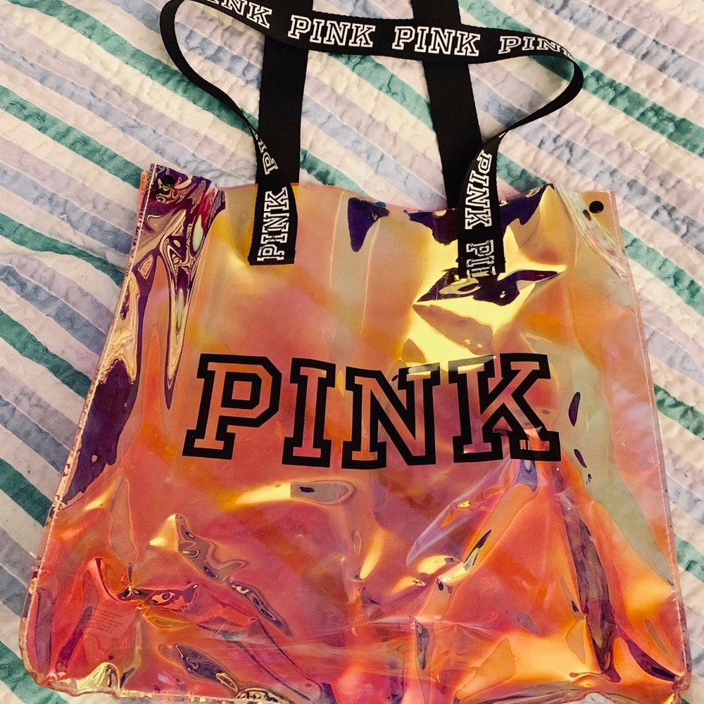 SOLD NWOT VS PINK Iridescent Tote